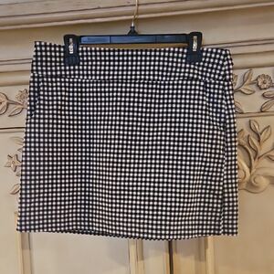 Zac & Rachel Black and White Gingham Mini Skirt